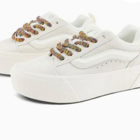 Vans Knu Stack Laces Low Sneakers- White - Picture 3 of 12